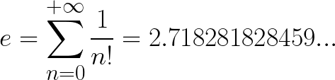 Valeur de e